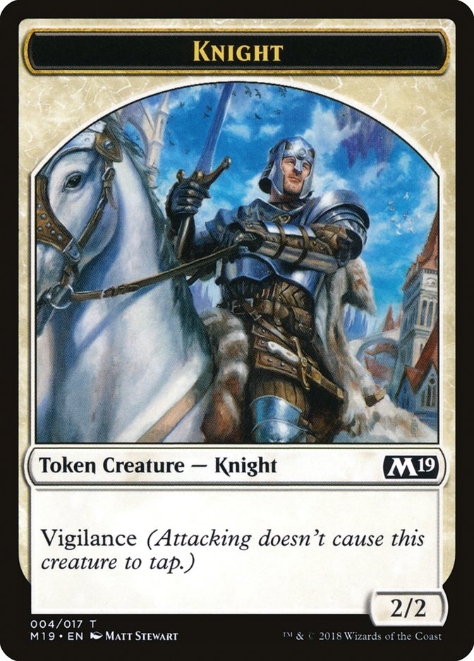 Knight Token [Core Set 2019 Tokens] | Gear Gaming Bentonville