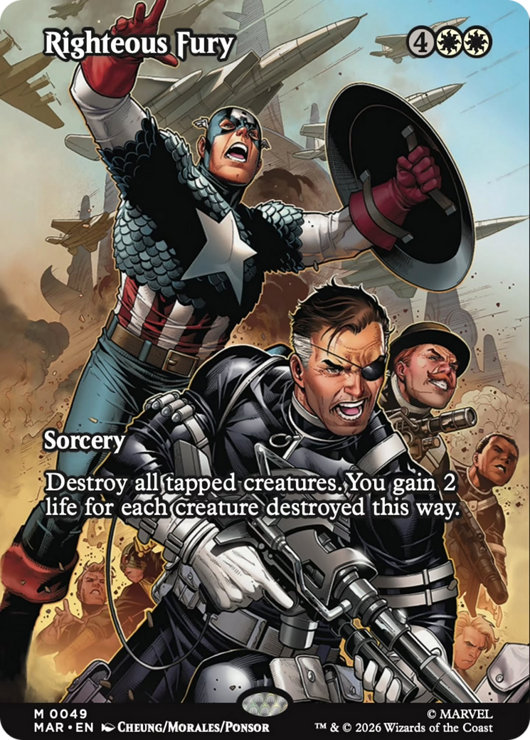 Righteous Fury (Borderless) [Marvel Universe: Eternal-Legal] | Gear Gaming Bentonville