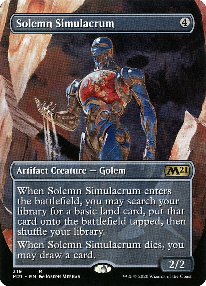 Solemn Simulacrum (Borderless Alternate Art) [Core Set 2021] | Gear Gaming Bentonville