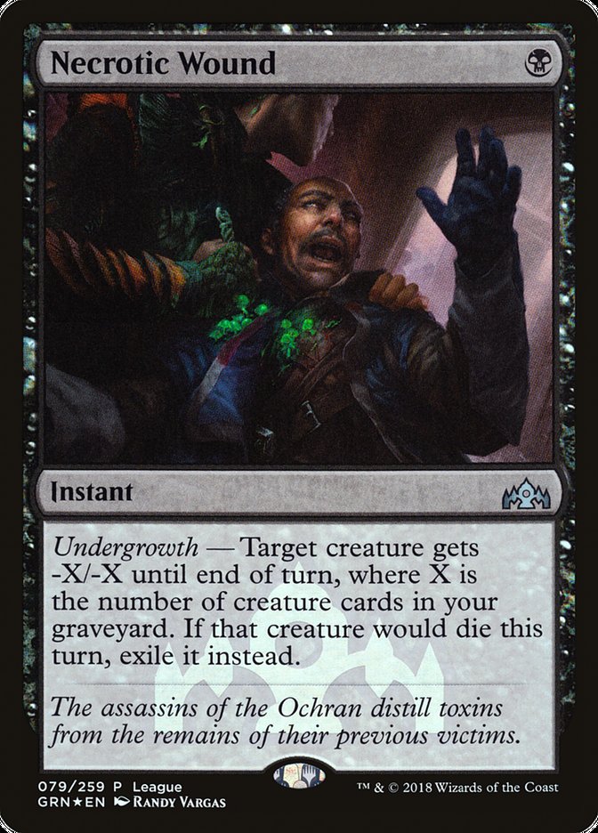 Necrotic Wound (League) [Guilds of Ravnica Promos] | Gear Gaming Bentonville