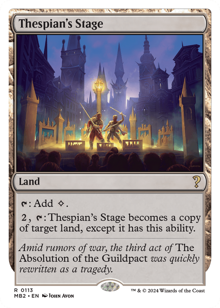 Thespian's Stage (White Border) [Mystery Booster 2] | Gear Gaming Bentonville
