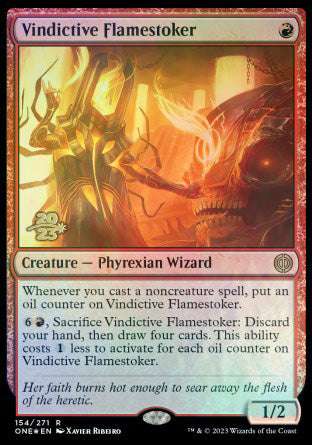 Vindictive Flamestoker [Phyrexia: All Will Be One Prerelease Promos] | Gear Gaming Bentonville