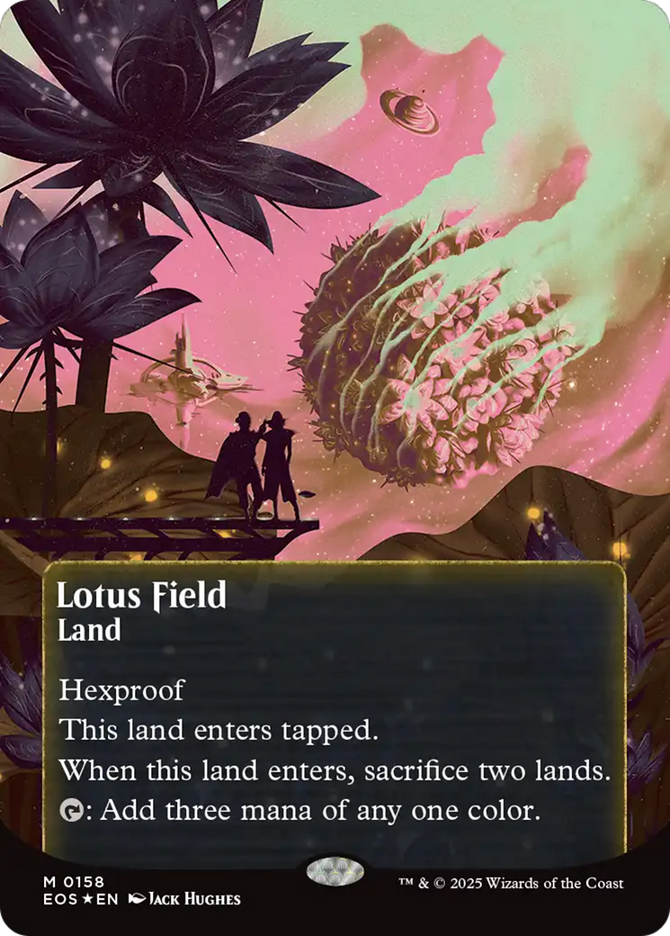 Lotus Field (0158) (Borderless) (Galaxy Foil) [Edge of Eternities: Stellar Sights] | Gear Gaming Bentonville
