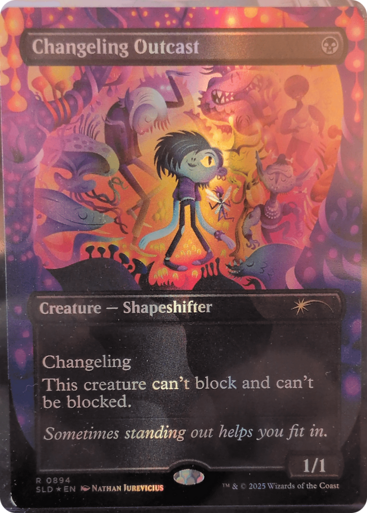 Changeling Outcast (Rainbow Foil) [Secret Lair Drop Series] | Gear Gaming Bentonville