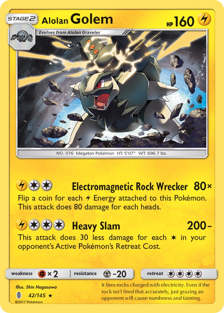 Alolan Golem (42/145) (Cosmos Holo) (Blister Exclusive) [Sun & Moon: Guardians Rising] | Gear Gaming Bentonville