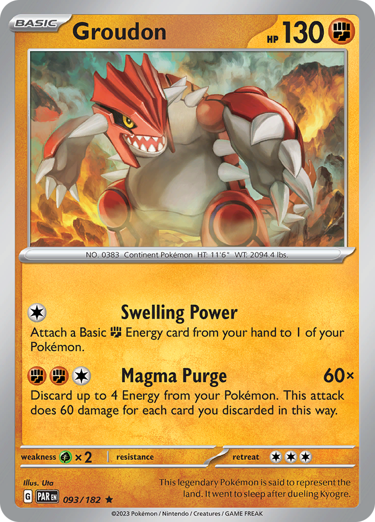 Groudon (093/182) [Scarlet & Violet: Paradox Rift] | Gear Gaming Bentonville