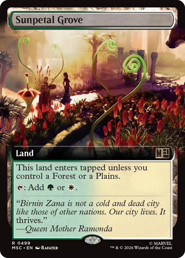Sunpetal Grove (Extended Art) [Marvel Super Heroes Commander] | Gear Gaming Bentonville