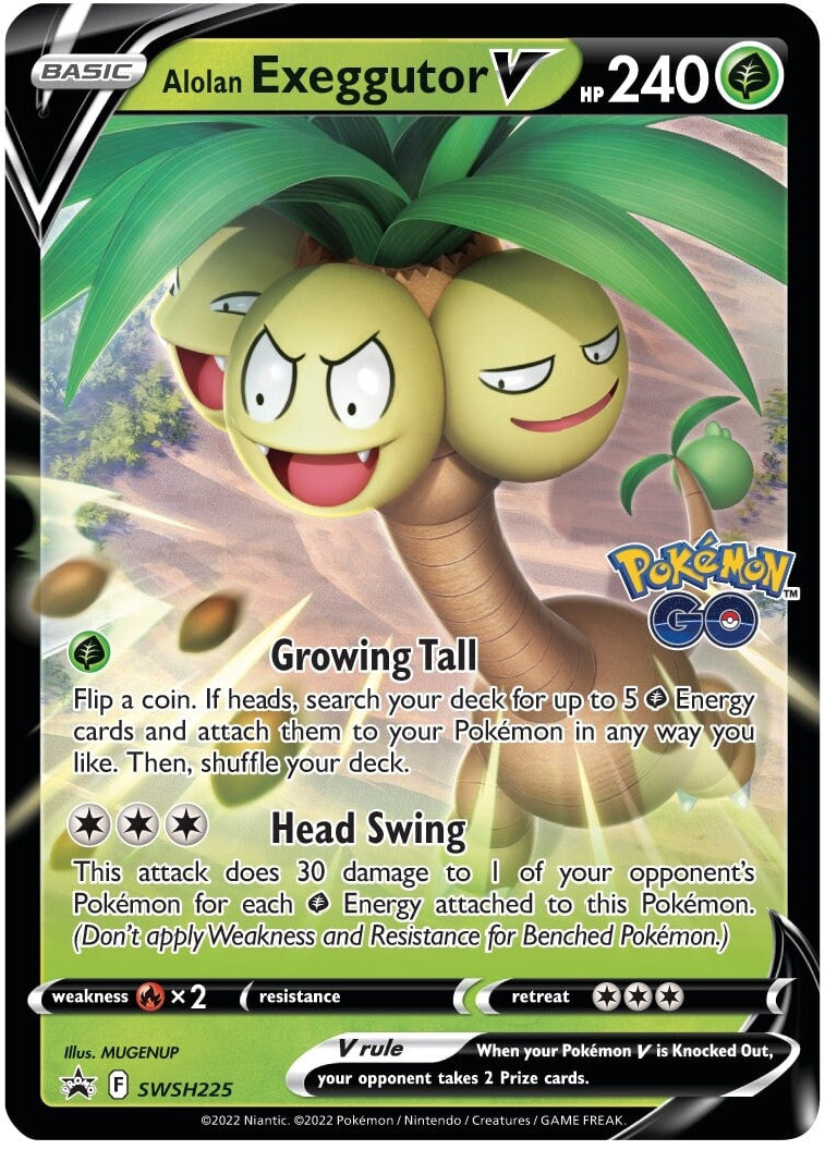 Alolan Exeggutor V (SWSH225) (Jumbo Card) [Sword & Shield: Black Star Promos] | Gear Gaming Bentonville