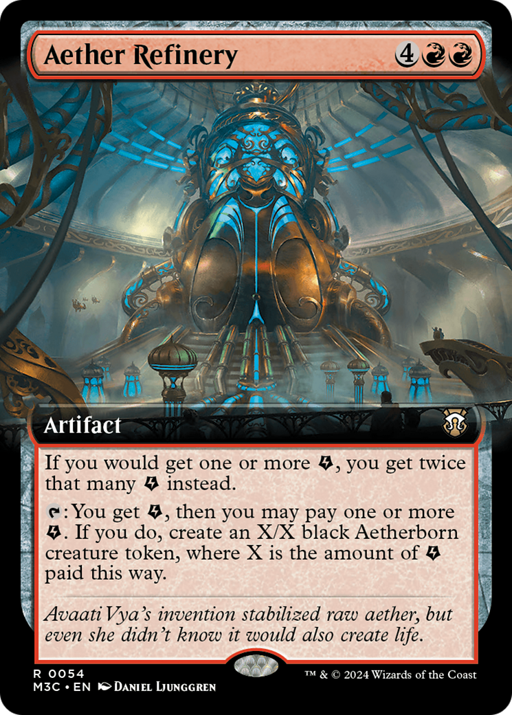 Aether Refinery (Extended Art) (Ripple Foil) [Modern Horizons 3 Commander] | Gear Gaming Bentonville