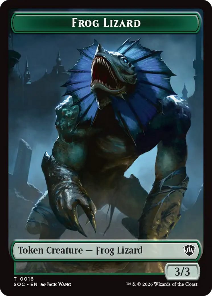 Boar // Frog Lizard Double-Sided Token [Secrets of Strixhaven Commander Tokens] | Gear Gaming Bentonville