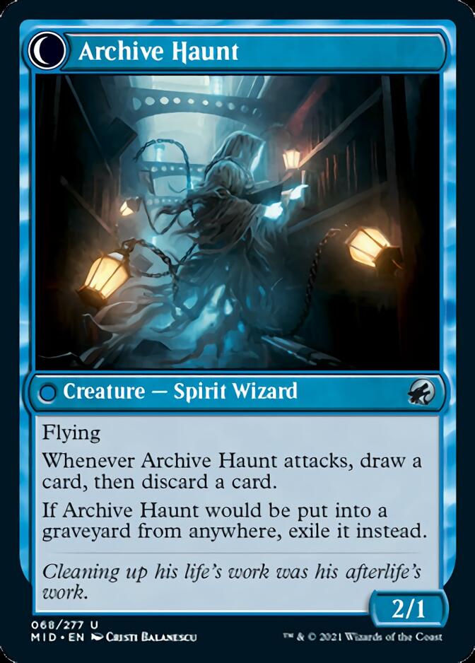 Overwhelmed Archivist // Archive Haunt [Innistrad: Midnight Hunt] | Gear Gaming Bentonville