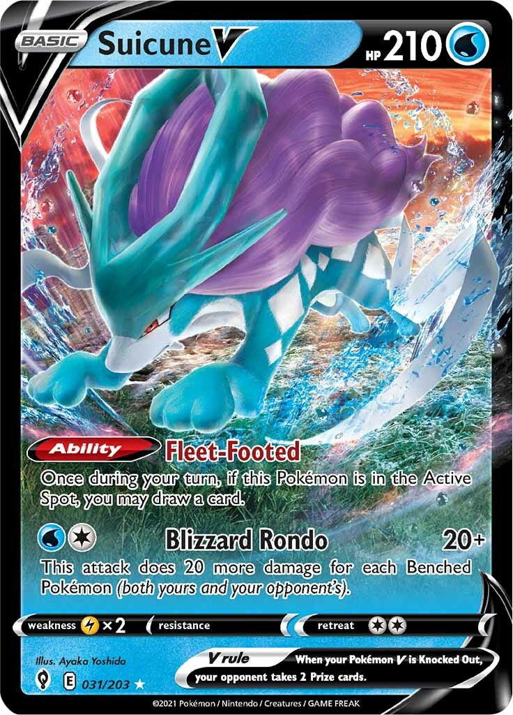 Suicune V (031/203) [Sword & Shield: Evolving Skies] | Gear Gaming Bentonville