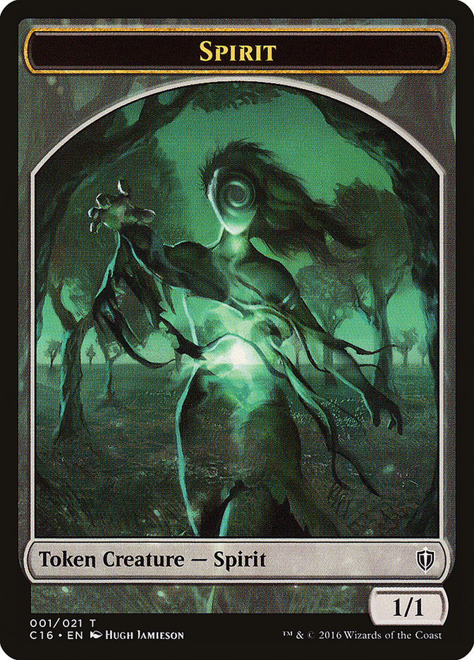 Spirit Token (001/021) [Commander 2016 Tokens] | Gear Gaming Bentonville
