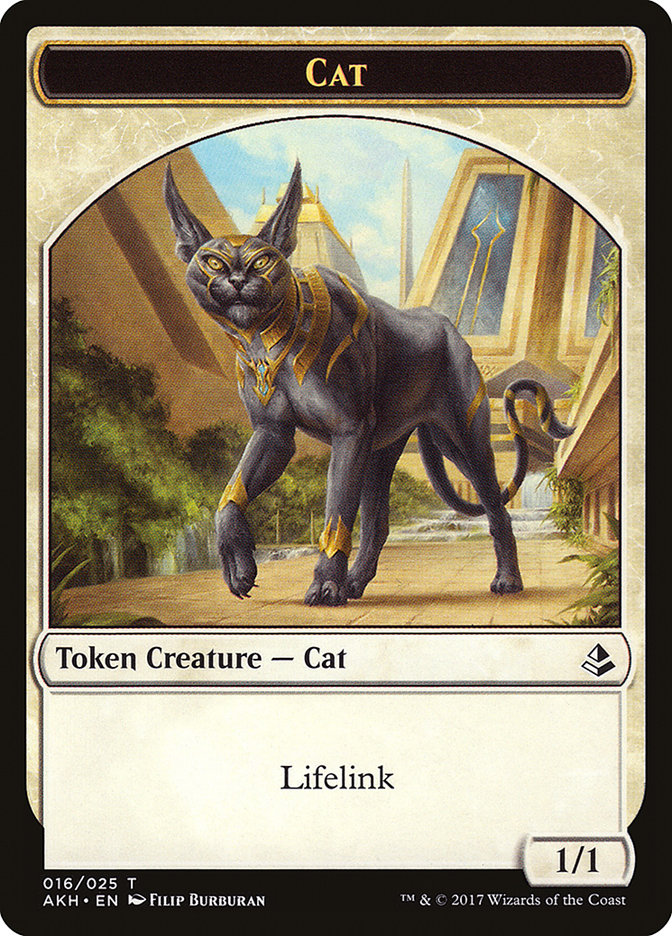 Tah-Crop Skirmisher // Cat Double-Sided Token [Amonkhet Tokens] | Gear Gaming Bentonville