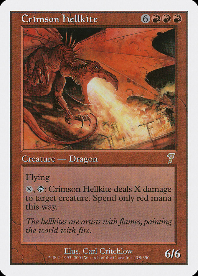 Crimson Hellkite [Seventh Edition] | Gear Gaming Bentonville
