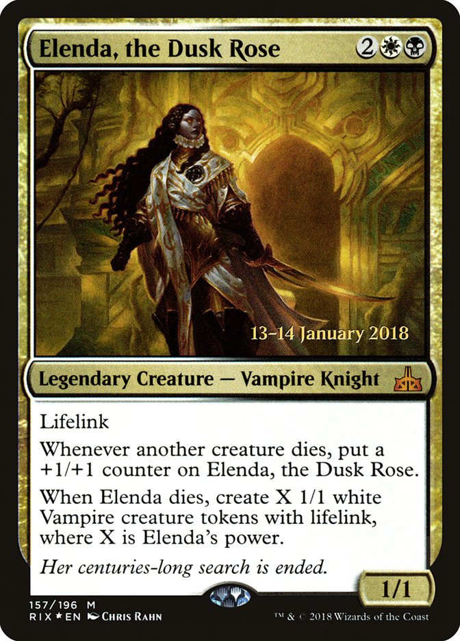 Elenda, the Dusk Rose [Rivals of Ixalan Prerelease Promos] | Gear Gaming Bentonville