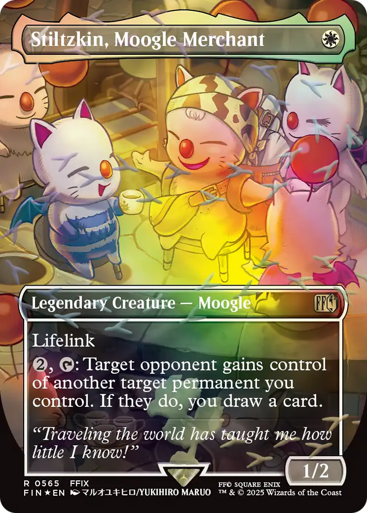 Stiltzkin, Moogle Merchant (Borderless) (Chocobo Track Foil) [FINAL FANTASY] | Gear Gaming Bentonville