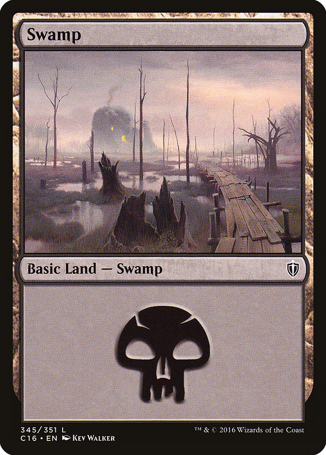 Swamp (345) [Commander 2016] | Gear Gaming Bentonville