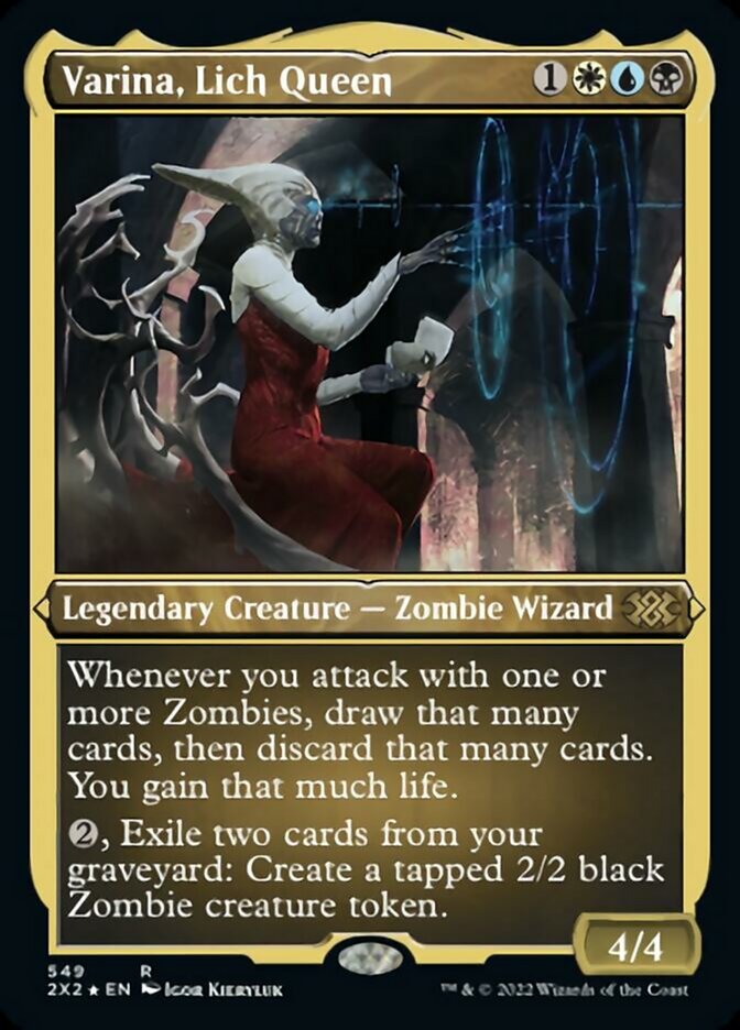 Varina, Lich Queen (Foil Etched) [Double Masters 2022] | Gear Gaming Bentonville