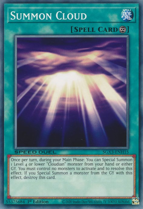 Summon Cloud [SGX3-ENH15] Common | Gear Gaming Bentonville