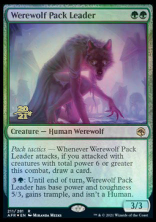 Werewolf Pack Leader [Dungeons & Dragons: Adventures in the Forgotten Realms Prerelease Promos] | Gear Gaming Bentonville