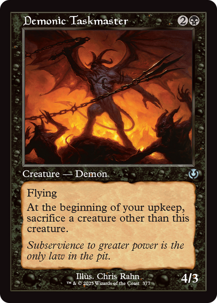 Demonic Taskmaster (Retro Frame) [Innistrad Remastered] | Gear Gaming Bentonville