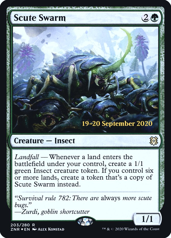 Scute Swarm [Zendikar Rising Prerelease Promos] | Gear Gaming Bentonville