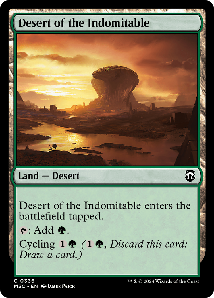 Desert of the Indomitable (Ripple Foil) [Modern Horizons 3 Commander] | Gear Gaming Bentonville