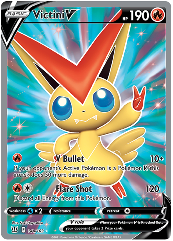 Victini V (144/163) [Sword & Shield: Battle Styles] | Gear Gaming Bentonville