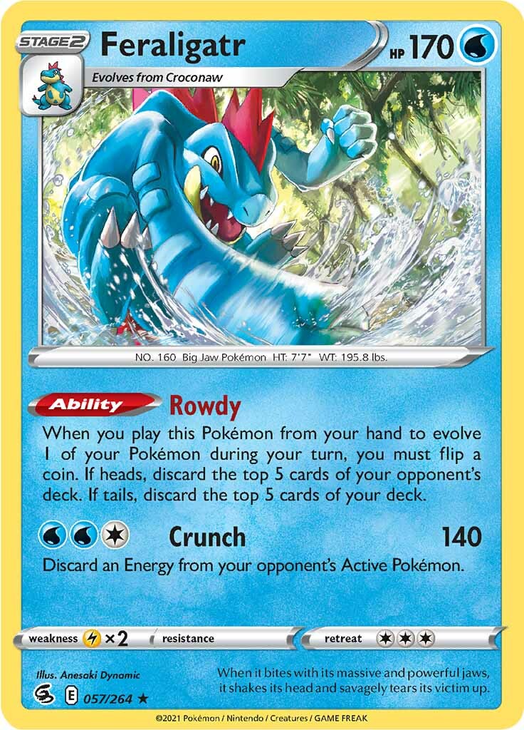 Feraligatr (057/264) [Sword & Shield: Fusion Strike] | Gear Gaming Bentonville