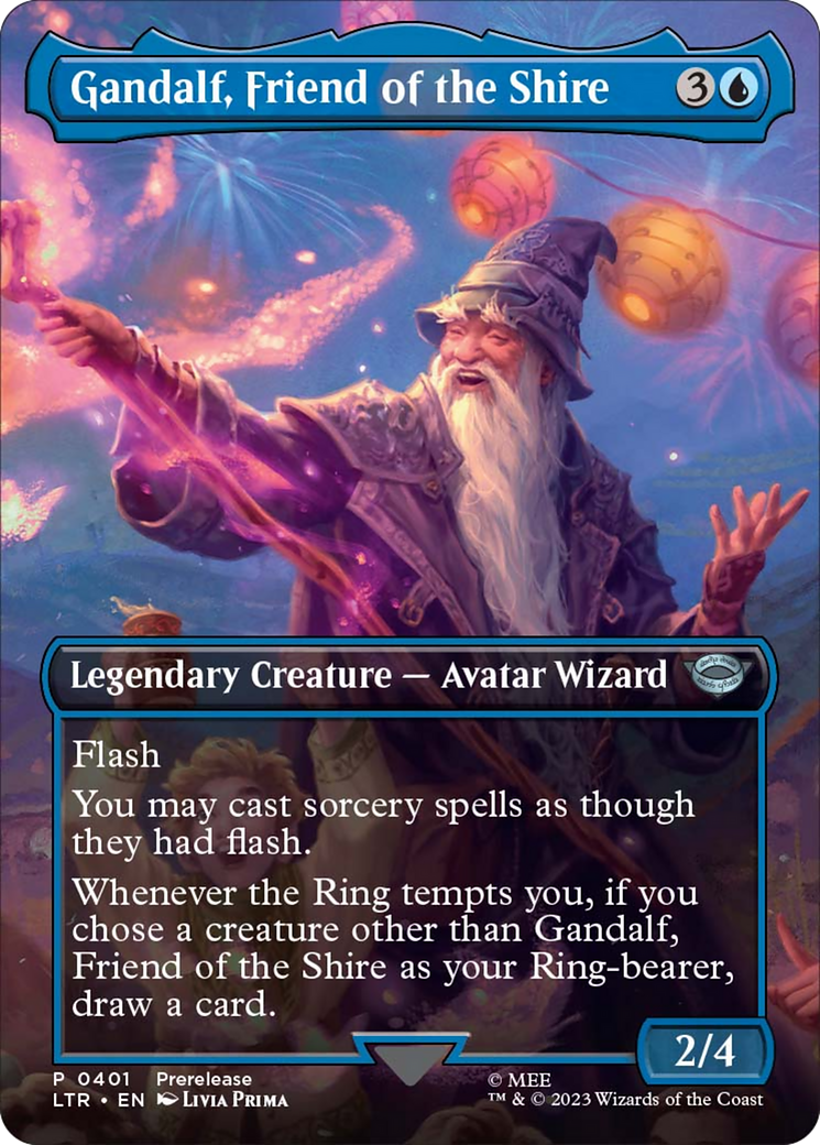 Gandalf, Friend of the Shire (Borderless Alternate Art) [The Lord of the Rings: Tales of Middle-Earth] | Gear Gaming Bentonville