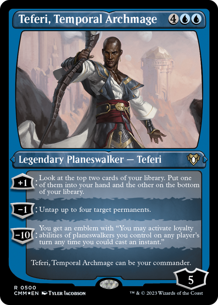 Teferi, Temporal Archmage (Foil Etched) [Commander Masters] | Gear Gaming Bentonville