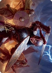 Beskir Shieldmate Art Card (Gold-Stamped Signature) [Kaldheim Art Series] | Gear Gaming Bentonville