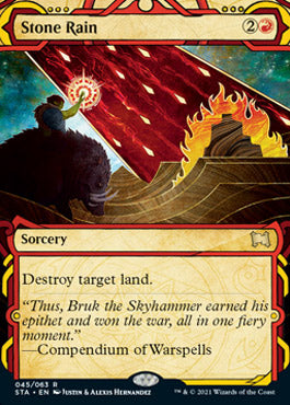 Stone Rain (Foil Etched) [Strixhaven: School of Mages Mystical Archive] | Gear Gaming Bentonville