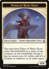 Vizier of Many Faces // Zombie Double-Sided Token [Amonkhet Tokens] | Gear Gaming Bentonville