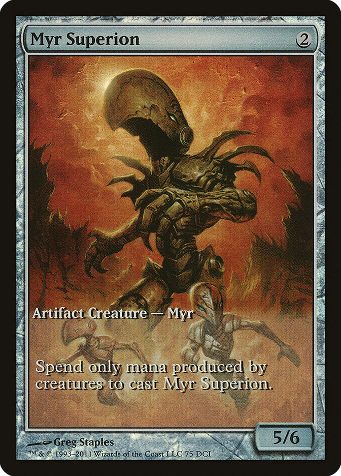 Myr Superion (Game Day) (Extended Art) [New Phyrexia Promos] | Gear Gaming Bentonville