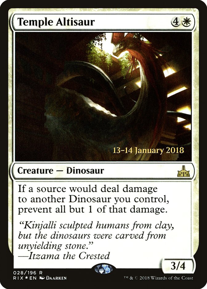 Temple Altisaur [Rivals of Ixalan Prerelease Promos] | Gear Gaming Bentonville