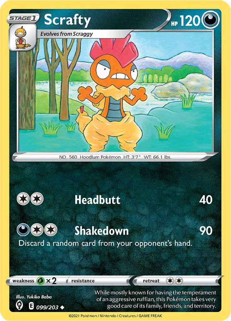 Scrafty (099/203) [Sword & Shield: Evolving Skies] | Gear Gaming Bentonville