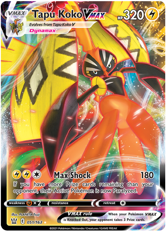 Tapu Koko VMAX (051/163) [Sword & Shield: Battle Styles] | Gear Gaming Bentonville