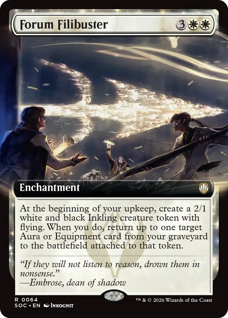 Forum Filibuster (Extended Art) [Secrets of Strixhaven Commander] | Gear Gaming Bentonville