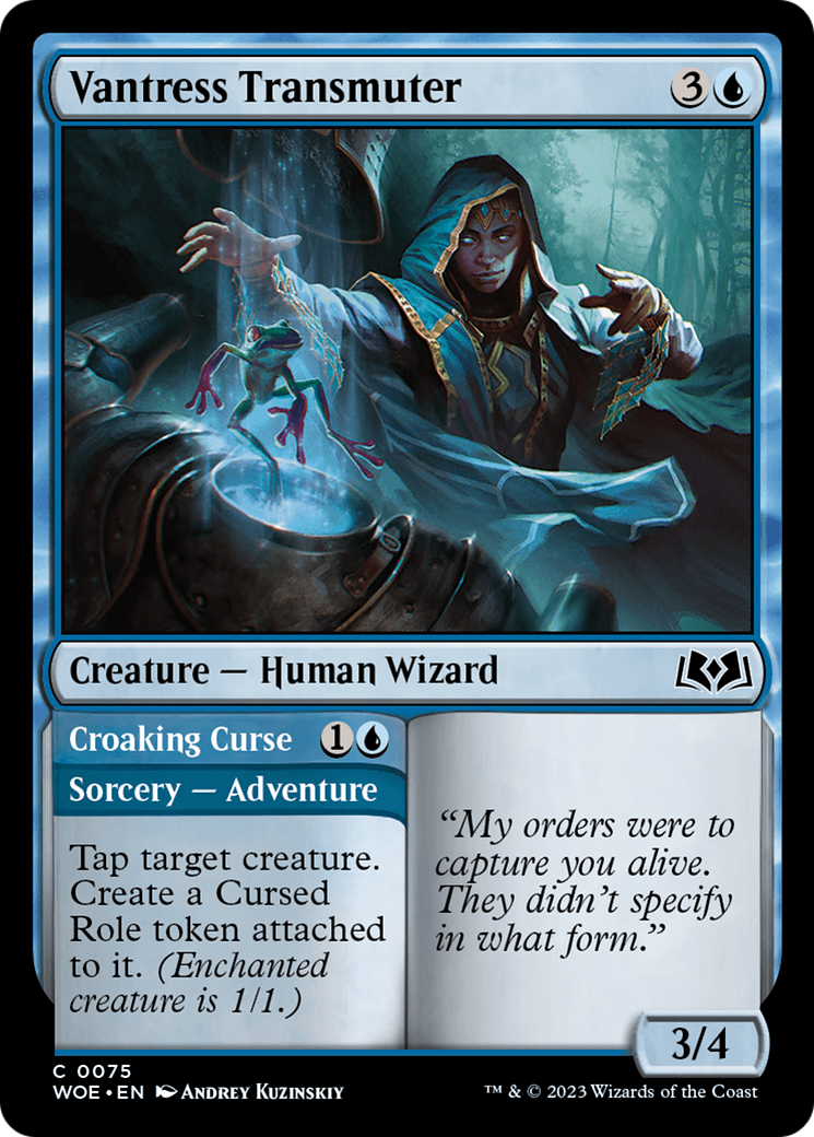 Vantress Transmuter // Croaking Curse [Wilds of Eldraine] | Gear Gaming Bentonville