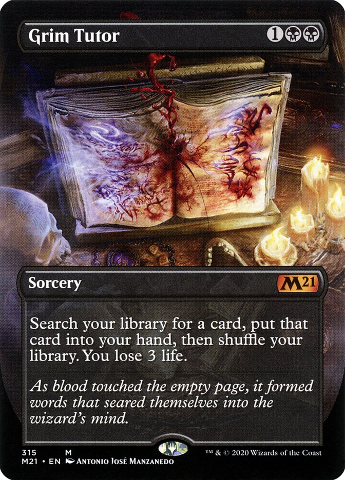 Grim Tutor (Borderless Alternate Art) [Core Set 2021] | Gear Gaming Bentonville