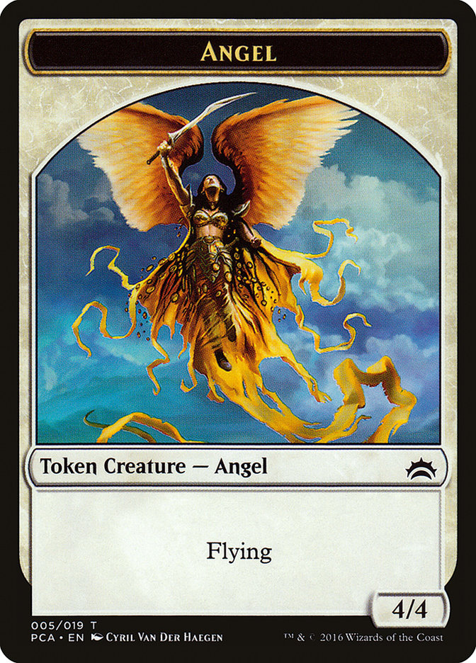 Angel // Saproling Double-Sided Token [Planechase Anthology Tokens] | Gear Gaming Bentonville