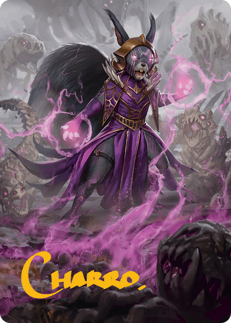 Liliana of the Dark Realms Art Card (Gold-Stamped Signature) [Bloomburrow Art Series] | Gear Gaming Bentonville