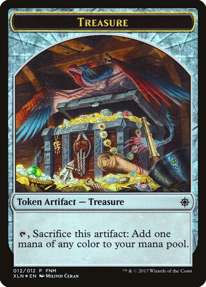 Pirate // Treasure Double-Sided Token [Friday Night Magic 2017] | Gear Gaming Bentonville