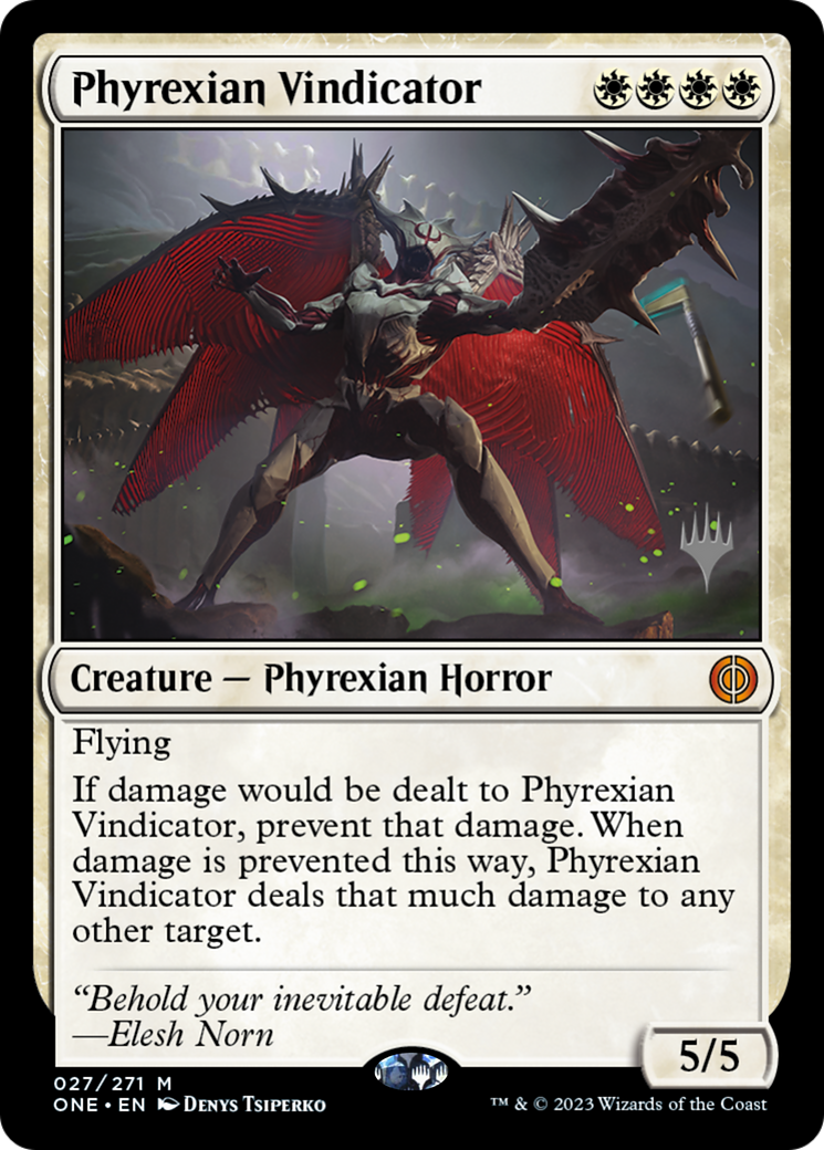 Phyrexian Vindicator (Promo Pack) [Phyrexia: All Will Be One Promos] | Gear Gaming Bentonville