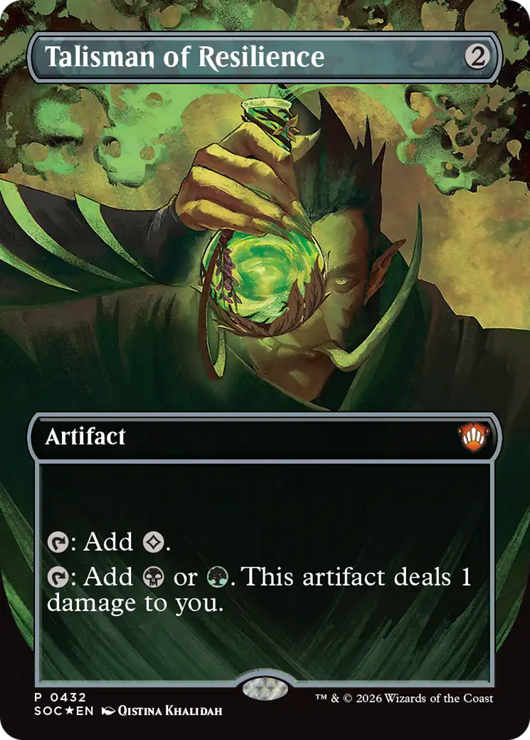 Talisman of Resilience (Borderless) [Secrets of Strixhaven Commander] | Gear Gaming Bentonville