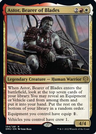 Astor, Bearer of Blades (Promo Pack) [Dominaria United Promos] | Gear Gaming Bentonville