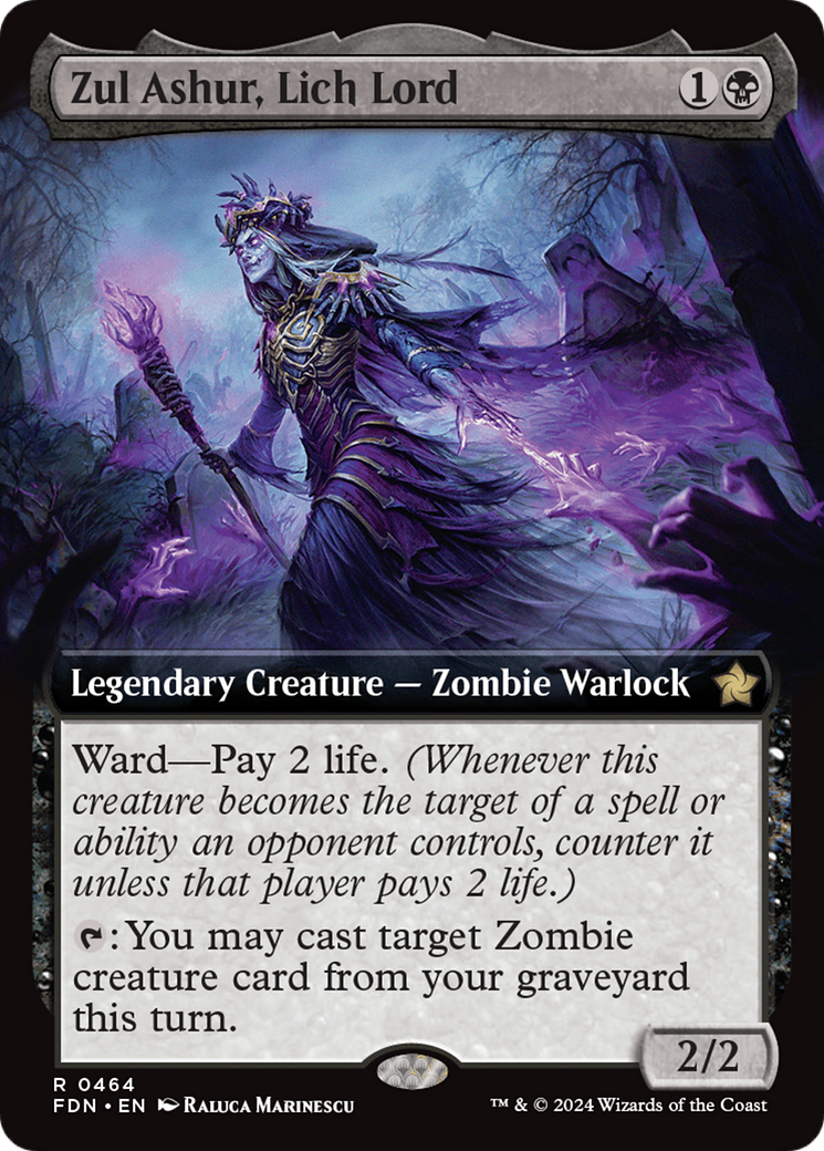 Zul Ashur, Lich Lord (Extended Art) [Foundations] | Gear Gaming Bentonville