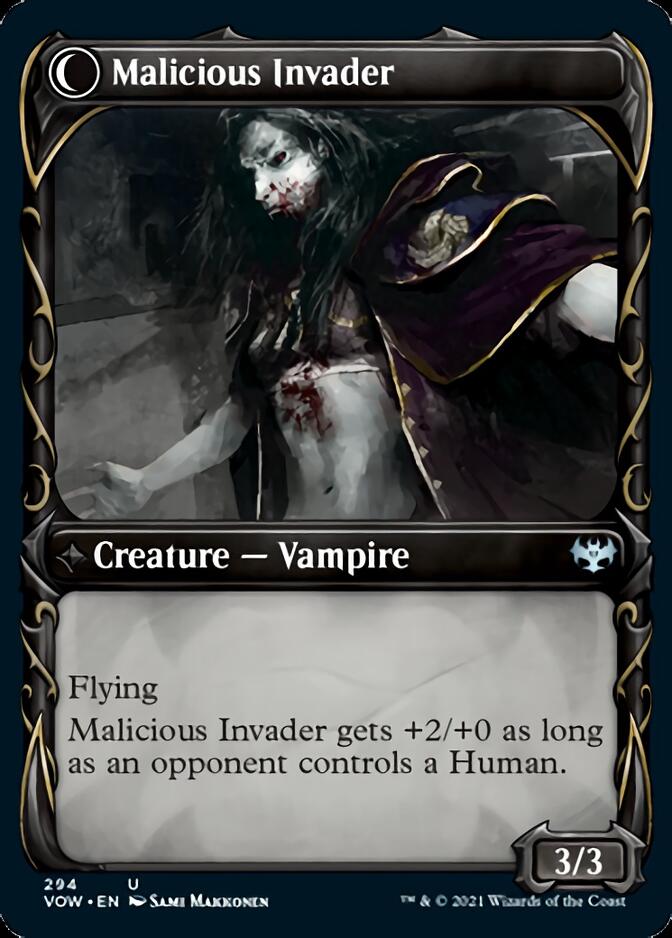 Innocent Traveler // Malicious Invader (Showcase Fang Frame) [Innistrad: Crimson Vow] | Gear Gaming Bentonville